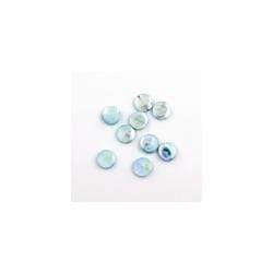AussieSuperStore Jewellery Making Supplies Turquoise AB Bead Shell Disc 10mm (in 4 colours) Bead Shell Disc 10m | Jewellery Making Beads Supplies | cabochon 9323823101725 SHE006